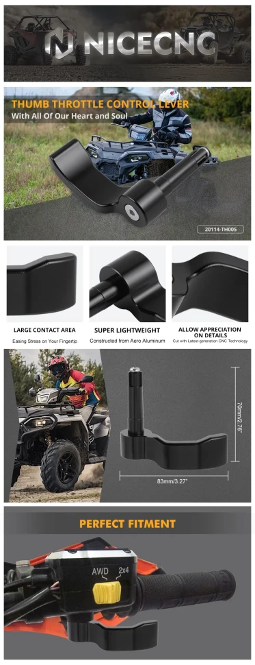 Курок газа для Polaris Sportsman /Scrambler 2010436 2206602 1000/850/800/700/570/550/500/450/300 KG100 На аналоговый газ