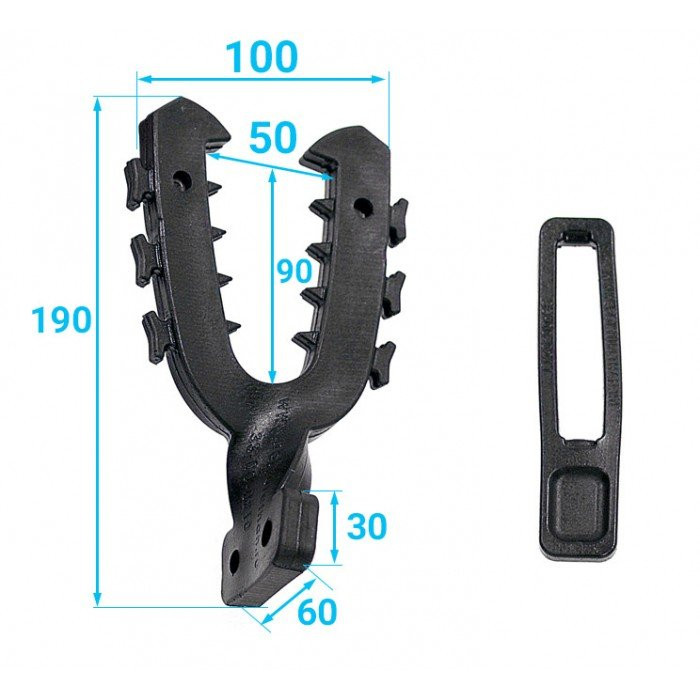 Крепление (держатель) рогатка (малое с закрученным основанием) полиуретан 33-20-021-S