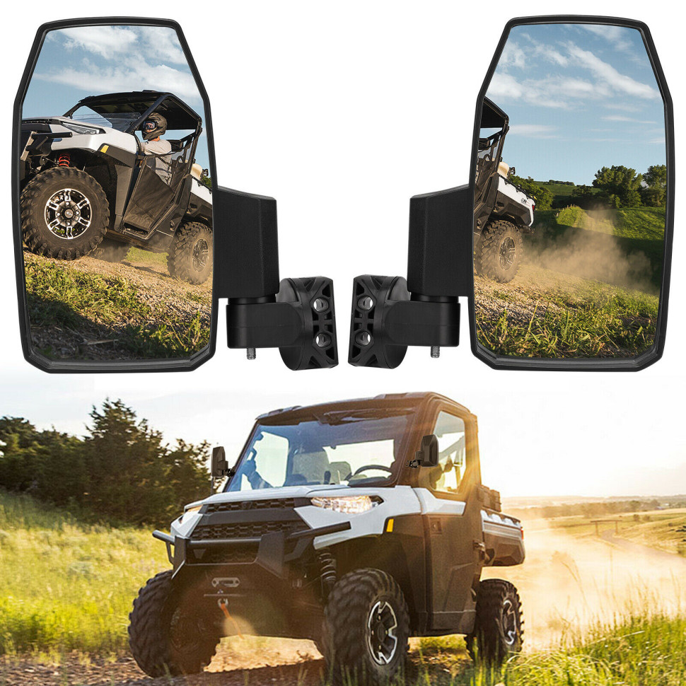 Зеркала заднего вида на профильную трубу Kemimoto для Polaris Ranger 900/1000 General B0106-07101BK