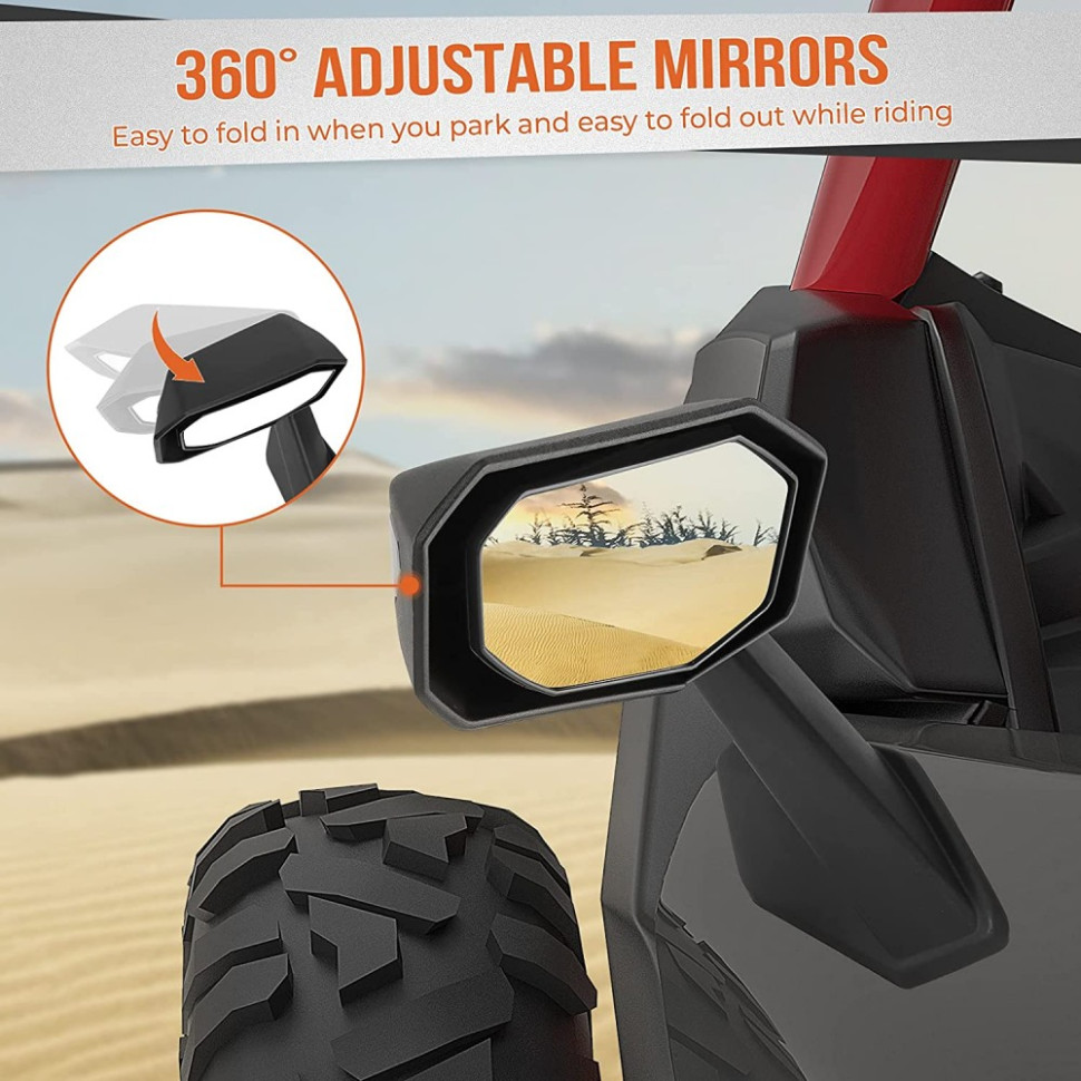 Зеркала боковые на двери для Can-Am Maverick X3 715004236 /MR236 /B0106-07401BK B0106-07401BK